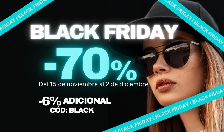 Black Friday en gafas de sol en NOVIEMBREI Todo el stock con descuentos hasta del 70 Unidades limitadas date prisa y hazte con tu gafa preferida congafasdesol